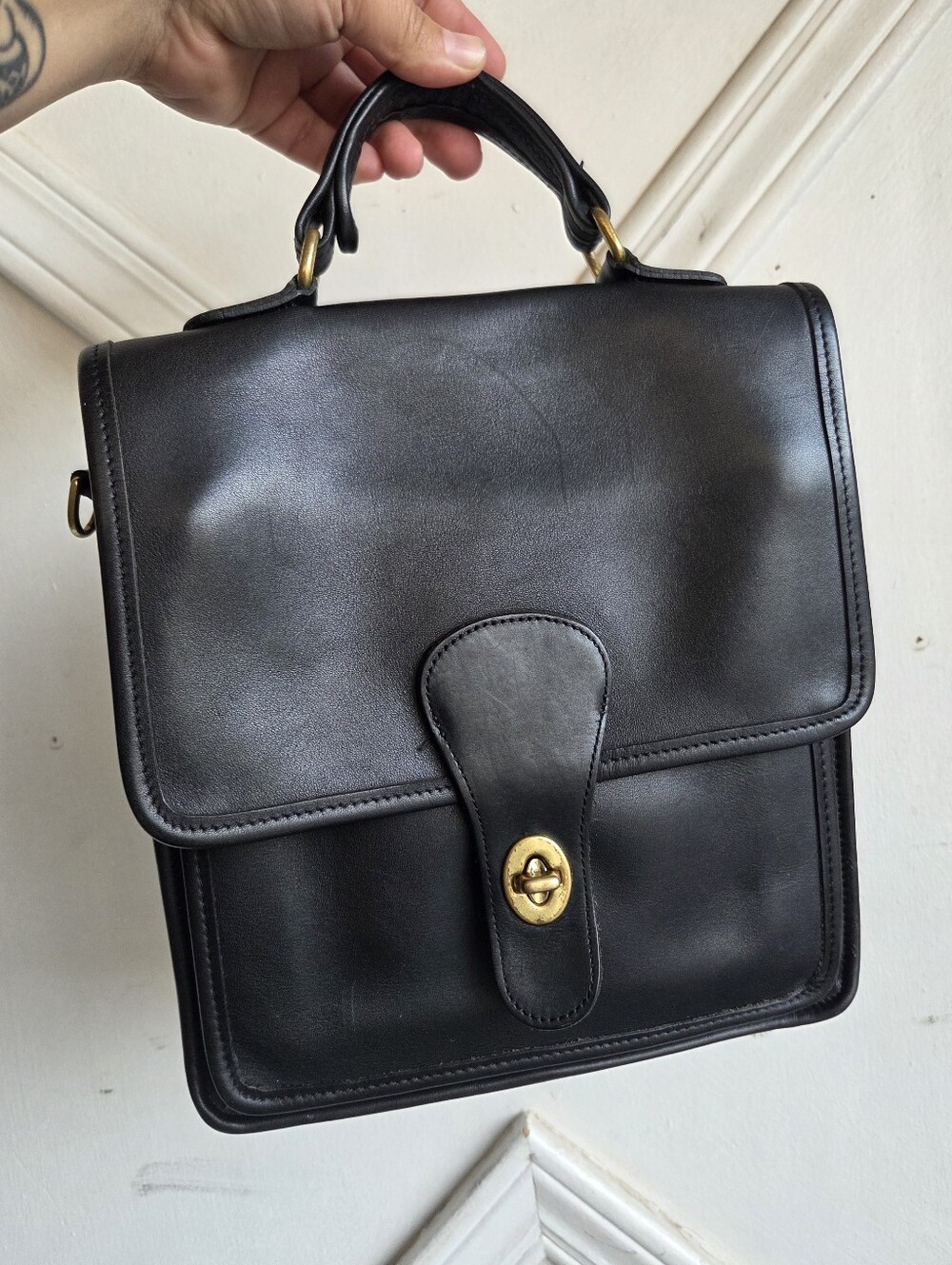 Vintage Coach Black Station Bag 5130🖤🥀